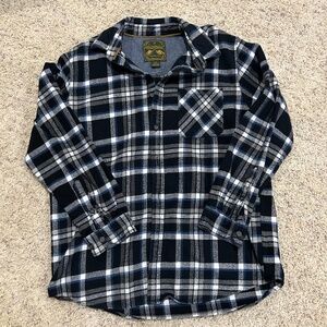 Anchorage Expedition Flannel Mens Large Black Plaid Shirt Outdoorsman Lumberjack